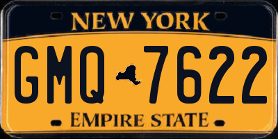 NY license plate GMQ7622