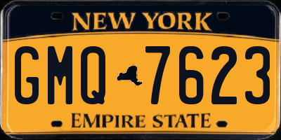 NY license plate GMQ7623