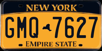 NY license plate GMQ7627