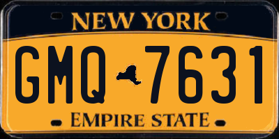 NY license plate GMQ7631