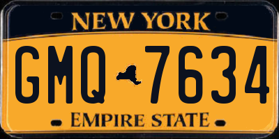 NY license plate GMQ7634