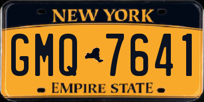 NY license plate GMQ7641