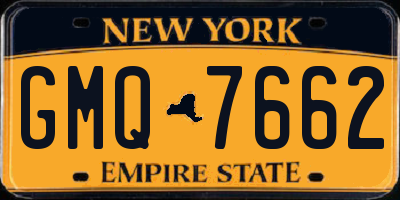 NY license plate GMQ7662