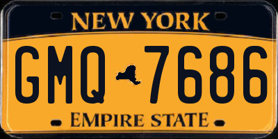 NY license plate GMQ7686