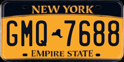 NY license plate GMQ7688