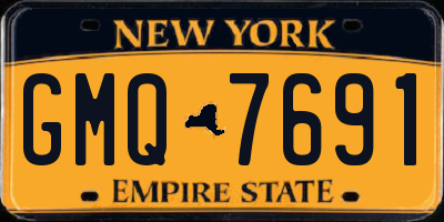 NY license plate GMQ7691