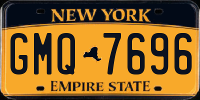 NY license plate GMQ7696