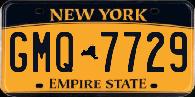 NY license plate GMQ7729