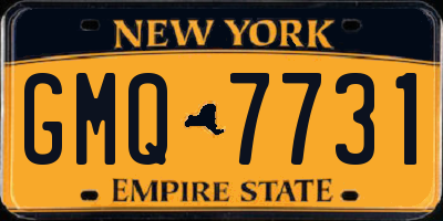 NY license plate GMQ7731