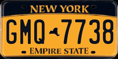 NY license plate GMQ7738