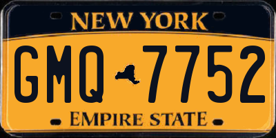 NY license plate GMQ7752