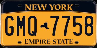 NY license plate GMQ7758