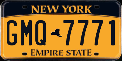 NY license plate GMQ7771