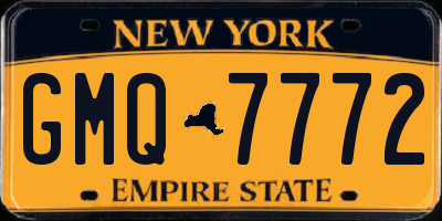 NY license plate GMQ7772