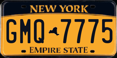 NY license plate GMQ7775