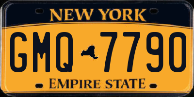 NY license plate GMQ7790