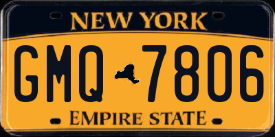 NY license plate GMQ7806