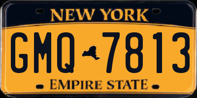 NY license plate GMQ7813