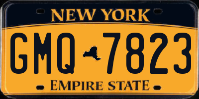 NY license plate GMQ7823