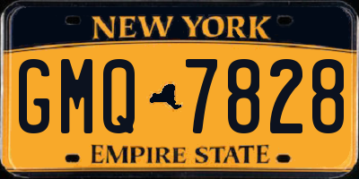 NY license plate GMQ7828