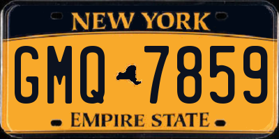 NY license plate GMQ7859