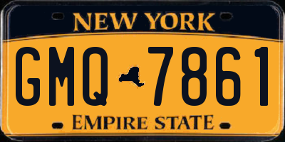 NY license plate GMQ7861