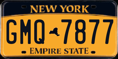NY license plate GMQ7877
