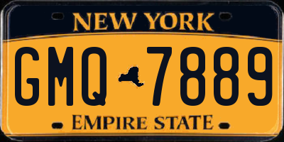NY license plate GMQ7889
