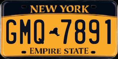 NY license plate GMQ7891