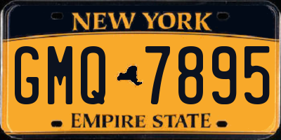 NY license plate GMQ7895