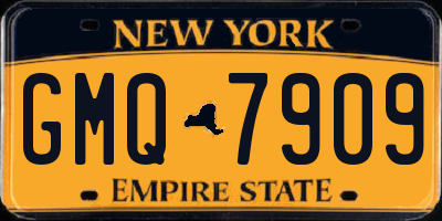 NY license plate GMQ7909