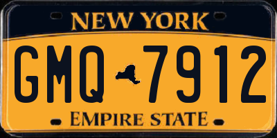 NY license plate GMQ7912