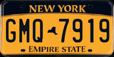 NY license plate GMQ7919