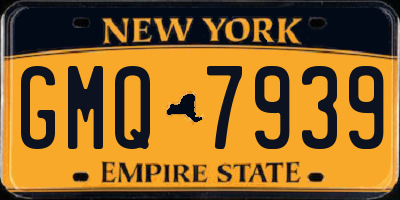 NY license plate GMQ7939