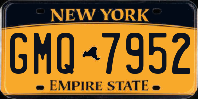 NY license plate GMQ7952