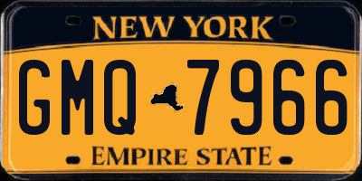 NY license plate GMQ7966