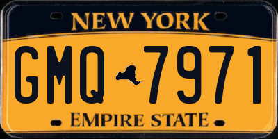 NY license plate GMQ7971