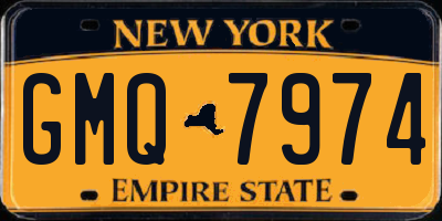 NY license plate GMQ7974