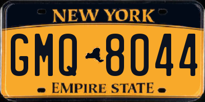 NY license plate GMQ8044