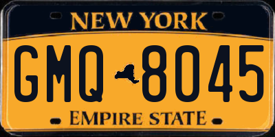 NY license plate GMQ8045