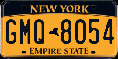NY license plate GMQ8054