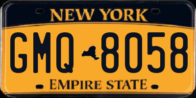 NY license plate GMQ8058