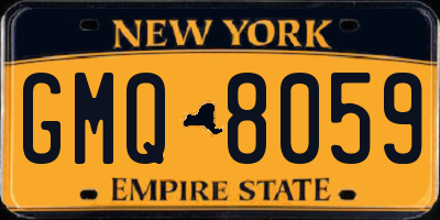 NY license plate GMQ8059