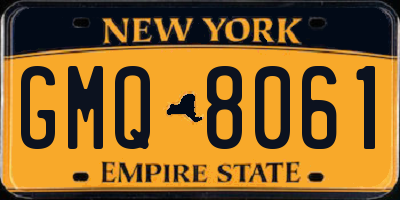 NY license plate GMQ8061