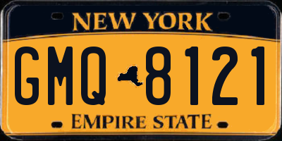 NY license plate GMQ8121