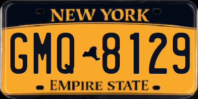 NY license plate GMQ8129