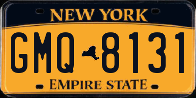 NY license plate GMQ8131