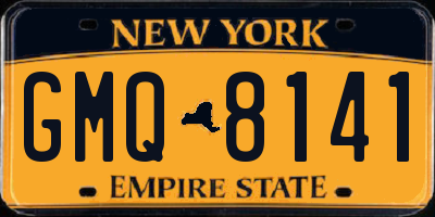 NY license plate GMQ8141