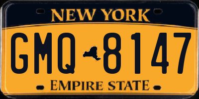 NY license plate GMQ8147
