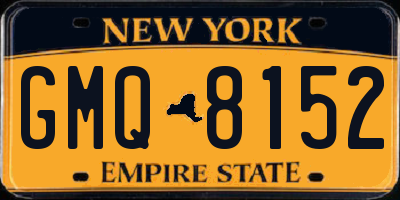 NY license plate GMQ8152